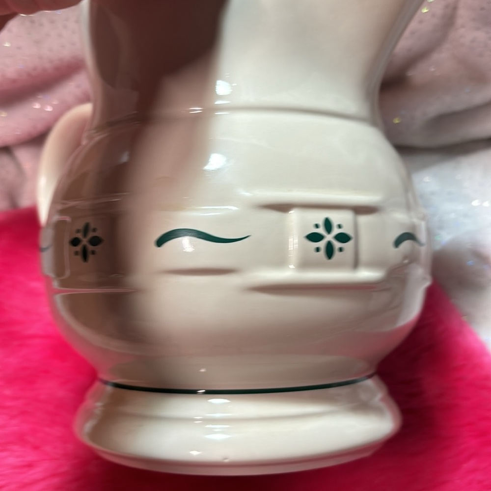Woven Traditions Heritage Green Longaberger Large Milk Pitcher - Picture 9 of 12